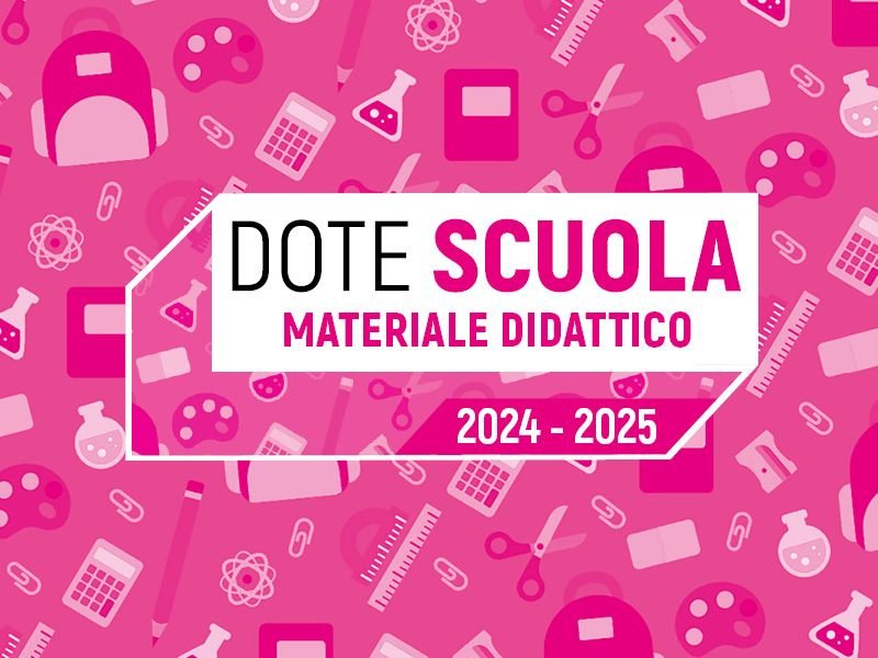Immagine che raffigura DOTE SCUOLA 2024/2025 - Materiale Didattico